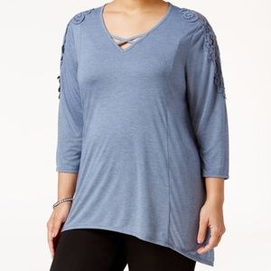 Style & Co. Women's Plus Size Crocheted Bridge-Hem